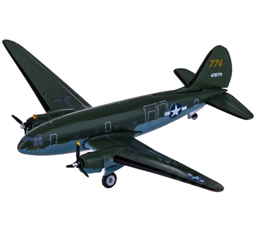 FMOCHANGMDP Flugzeug Legierung Modelle, 1/400 Skala USAF Curtiss C-46 Modelle, Spielzeug und Geschenke für Erwachsene, 2.4 x 3.3Inchs von FMOCHANGMDP