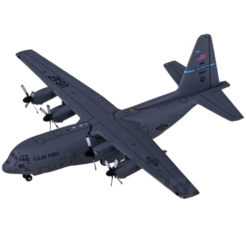 FMOCHANGMDP Flugzeug Legierung Modelle, 1/400 Skala USAF Lockheed C-130H Hercules Modelle, Spielzeug und Geschenke für Erwachsene, 3 x 4Inchs von FMOCHANGMDP