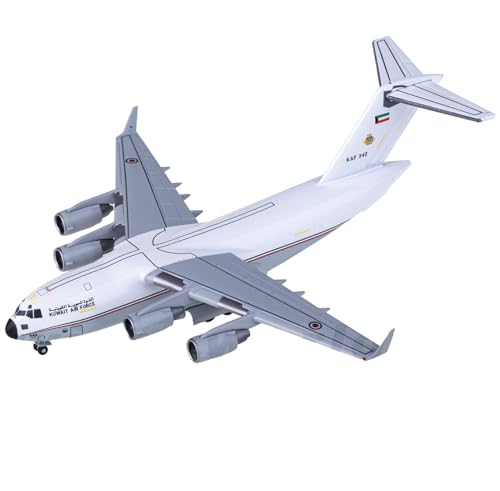 FMOCHANGMDP Flugzeug Legierung Modelle, 1/500 Skala Kuwait Air Force C-17A Globemaster III Modelle, Spielzeug und Geschenke für Erwachsene, 4.2 x 4.1Inchs von FMOCHANGMDP