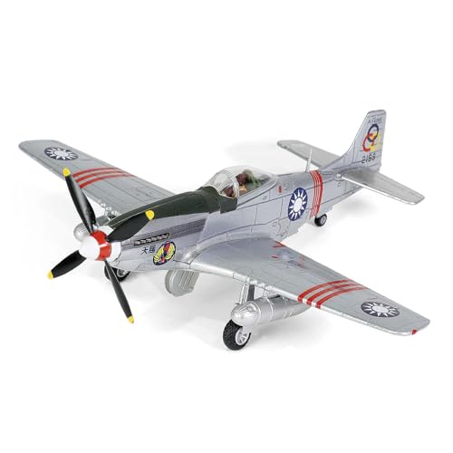 FMOCHANGMDP Flugzeug Legierung Modelle, 1/72 Skala P-51D Mustang Fighter 1949 Modelle, Spielzeug und Geschenke für Erwachsene, 6.3 x 5.3Inchs von FMOCHANGMDP