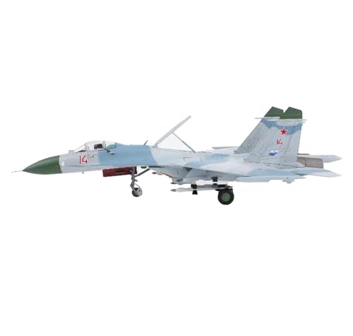 FMOCHANGMDP Flugzeug Legierung Modelle, 1/72 Skala Russian Air Force Su-27 Flanker B Fighter Red 14 1990 Modelle, 11.9Inch x 8Inch von FMOCHANGMDP
