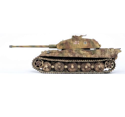 FMOCHANGMDP Modellbausatz Tankmodell Plastik Modelle, Pz.Kpfw.VI Sd.Kfz.182 Tiger II Henschel 105mm im Maßstab 1/35,13 x 4.3Inchs von FMOCHANGMDP