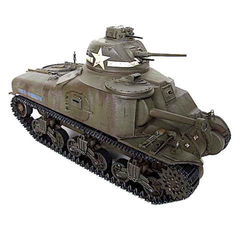 FMOCHANGMDP Modellbausatz Tankmodell Plastik Modelle, US M3A4 Medium Tank im Maßstab 1/35, Spielzeug und Geschenke,7 x 3Inchs von FMOCHANGMDP