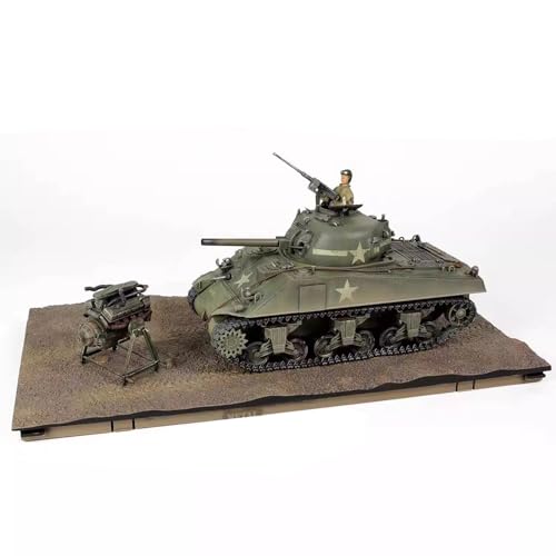 FMOCHANGMDP Panzer Modelle Metall 1/32,US Sherman M4A3 Tank V.V.S.S Suspension,Druckguss Militär Tank, Kinderspielzeug und Geschenke, 8,7 x 3,8 Zoll von FMOCHANGMDP