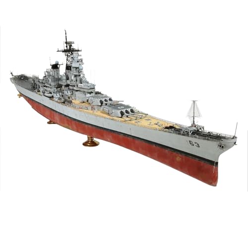 FMOCHANGMDP USS Missouri BB-63 Battleship Maßstab 1/350 Modellbausatz Flugzeugträger, Spielzeug und Geschenke für Erwachsene, 30.5 x 4Zolls von FMOCHANGMDP