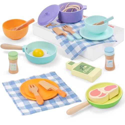 FMSKS Kinderküche zubehör Holz,Küchenzubehör Topfset,Lebensmittel Spielzeug,Puppengeschirr,Rollenspiel Kinder,Spielküche Zubehör,Holzspielzeug Geschenk Für Mädchen und Jungen ab 3 4 5 Jahre FMSKS Kinderküche zubehör Holz,Küchenzubehör Topfset,Lebensmittel Spielzeug,Puppengeschirr,Rollenspiel Kinder,Spielküche Zubehör,Holzspielzeug Geschenk Für Mädchen und Jungen ab 3 4 5 Jahre von FMSKS