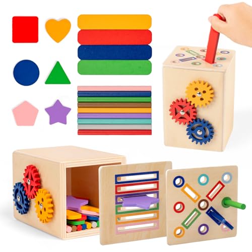 FMSKS Montessori Spielzeug ab 3 4 5 Jahre, Holzspielzeug Baby,Kinder Farbe Form Sortierspiel, Sensorik Spielzeug, Stapelspiel ab 3 Jahre Motorikspielzeug, Geburtstag Mädchen Jungen 3 Jahre FMSKS Montessori Spielzeug ab 3 4 5 Jahre, Holzspielzeug Baby,Kinder Farbe Form Sortierspiel, Sensorik Spielzeug, Stapelspiel ab 3 Jahre Motorikspielzeug, Geburtstag Mädchen Jungen 3 Jahre von FMSKS