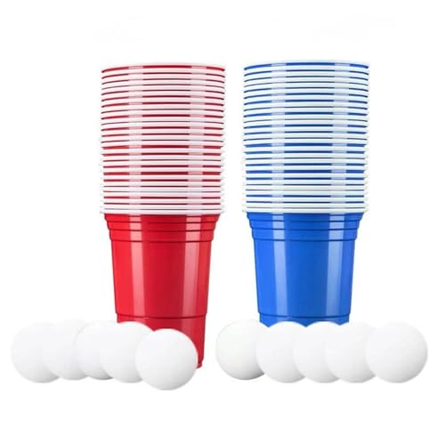 Beer Pong Game Set Party Pack 24-teiliges Set mit 473.6 g blauen und roten Kunststoffbechern, perfekt für Studenten, Geburtstage und Sommerspaß, ideales Trinkspiel für Junggesellenabschiede Beer Pong Game Set Party Pack 24-teiliges Set mit 473.6 g blauen und roten Kunststoffbechern, perfekt für Studenten, Geburtstage und Sommerspaß, ideales Trinkspiel für Junggesellenabschiede von FNA FASHIONS