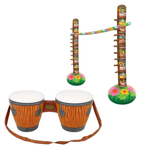FNA FASHIONS® Hawaii Aufblasbare Bongo Trommel und Limbo Tropisches Barspiel Strandparty Quelle von FNA FASHIONS