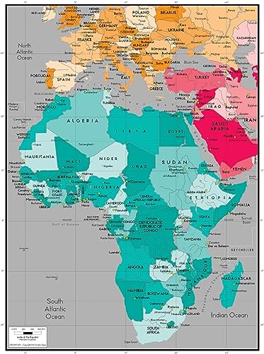 Holzpuzzle 1500 Teile/Karte von Afrika/Geeignet für ältere Menschen, Kinder, Familie und Freunde von FNTSMA