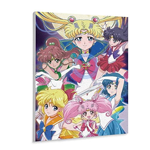 1000 Stücke Anime Sailor Moon Puzzle Erwachsene Dekompressionsspiel Puzzle Studenten Spielzeug Für Kinder Weihnachten Geburtstagsgeschenke（38x26cm）-399 von FOBZZY