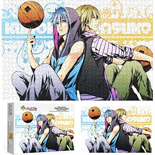 Holz Puzzle 1000 Stück Anime Kurokos Basketball Junge Poster Erwachsene Kinder Spielzeug Dekompression Spiel,Holzpuzzle（75x50cm） von FOBZZY
