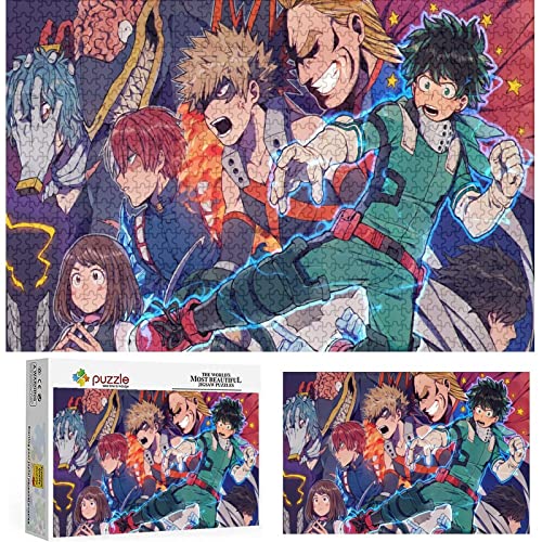 Papppuzzle für Erwachsene 1000 Teile Anime Puzzle Desktop Dekoration Einzigartiger Spaß für Kinder,Papppuzzle（38x26cm） von FOBZZY