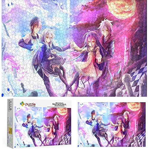 Puzzle 1000 Teile Anime No Game No Life Poster Papp Kinderspielzeug Dekompressionsspiel ,Papppuzzle（38x26cm） von FOBZZY