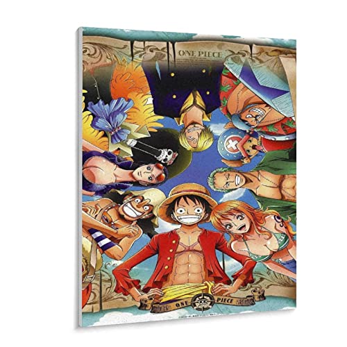 Puzzle 1000 Teile Anime One Piece Puzzle Erwachsene und Kinder Puzzle sgrad Puzzle Monkey D. Luffy Lysop Nico Robin Brook Sanji Roronoa Zoro Nami Franky Puzzle Bildung Spiel（38x26cm）-439 von FOBZZY