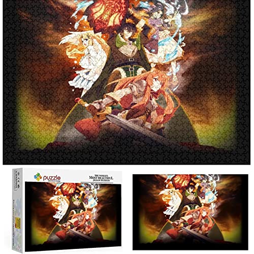 Puzzle 1000 Teile Anime The Rising of The Shield Hero Poster Holz Kinderspielzeug Dekompressionsspiel ,Holzpuzzle（75x50cm） von FOBZZY