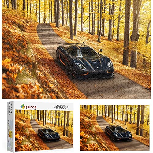 Puzzle 1000 Teile Koenigsegg Agera Puzzles Jungen und Mädchen Puzzle Schwierigkeitsgrad Sportwagen Puzzles Bildung Spielzeug Spiele Familie Dekoration,Papppuzzle（38x26cm） von Guoml