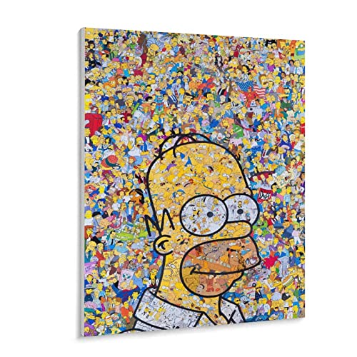 Puzzles 1000 Teile Zusammenbau Von Bild S Kunst Die Simpsons Schreien Anime Cartoon Comics Simpson Für Erwachsene Kinder Spiele Lernspielzeug（38x26cm）-470 von FOBZZY