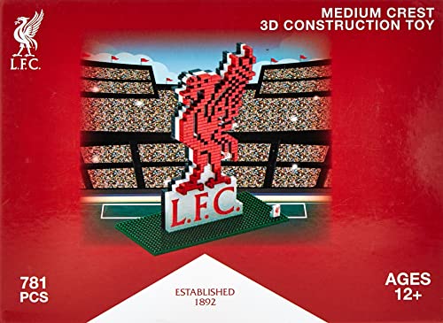 FOCO Offizielles Lizenzprodukt Liverpool FC BRXLZ-Steine 3D-Fußballclubwappen-Logo BAU-Set von FOCO