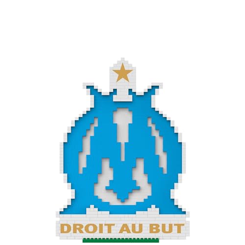 FOCO Offizielles Lizenzprodukt Olympique de Marseille BRXLZ-Steine 3D-Fußballclubwappen-Logo BAU-Set von FOCO