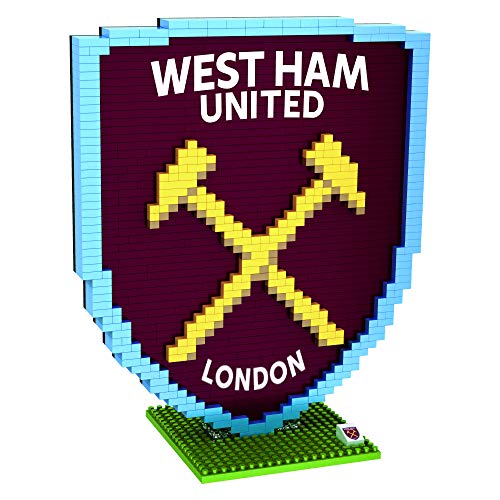 FOCO Offizielles Lizenzprodukt West Ham United FC BRXLZ-Steine 3D-Fußballclubwappen-Logo BAU-Set von FOCO
