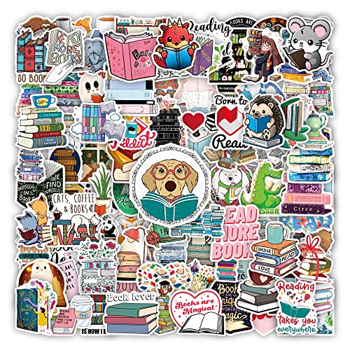 FOCRI 100 Pcs Inspirational Reading Stickers, Positive Motivational Book Stickers for Kids Students Teachers, Vinyl Waterproof Reading Book Decals von FOCRI