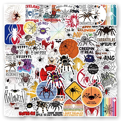 50Pcs Spinne Aufkleber, lustige Cartoon Spinne Insekt Aufkleber Packs für Wasserflaschen, Bücher, Laptops, Handys, Vinyl wasserdicht cool Spinne Web Aufkleber von FOCRI
