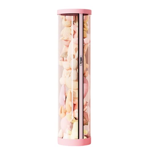FOELANNE Eine schöne Puppe, Aufbewahrungsröhre for Plüschtiere mit Deckel und Reißverschlüssen, Mehrfarbig, 120–150 cm x 26 cm(Pink,120cm*26cm) von FOELANNE