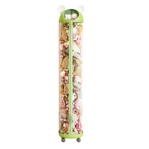 FOELANNE Eine schöne Puppe, Aufbewahrungsröhre for Stofftiere mit Reißverschlüssen, Rädern, Deckel, Mehrfarbig, 2 Größen(Green,172cm*30cm) von FOELANNE