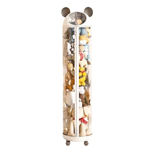 FOELANNE Eine schöne Puppe, Aufbewahrungsröhre for Stofftiere mit Reißverschlüssen, Rädern, Deckel, Mehrfarbig, 2 Größen(White,142cm*30cm) von FOELANNE