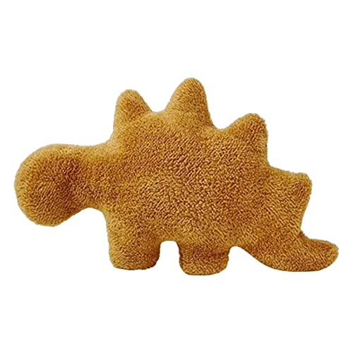 FOHYLOY Dino-Nugget-Kissen, Dino Chicken Nugget Plüsch, Dinosaurier Stofftier Aus Weichem Plüsch, Stofftier Plüschtiere Puppe, Kreatives Geburtstagsgeschenke für Kinder Jungen Mädchen (Stegosaurus) von FOHYLOY