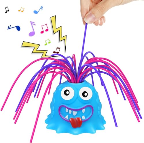 Haarziehendes Zappelspielzeug – kleines Tier zieht Haare und schreit, lustiges Entlüftungsspielzeug, neues, einzigartiges, kniffliges Kindergeschenk, Halloween-Schreispielzeug (Blue) von FOHYLOY