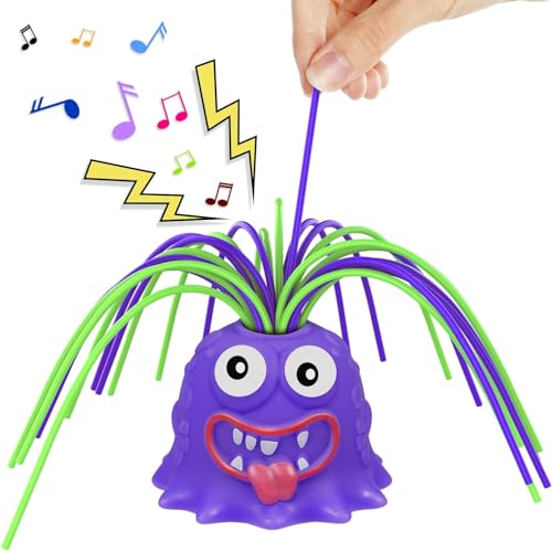 Haarziehendes Zappelspielzeug – kleines Tier zieht Haare und schreit, lustiges Entlüftungsspielzeug, neues, einzigartiges, kniffliges Kindergeschenk, Halloween-Schreispielzeug (Purple) von FOHYLOY