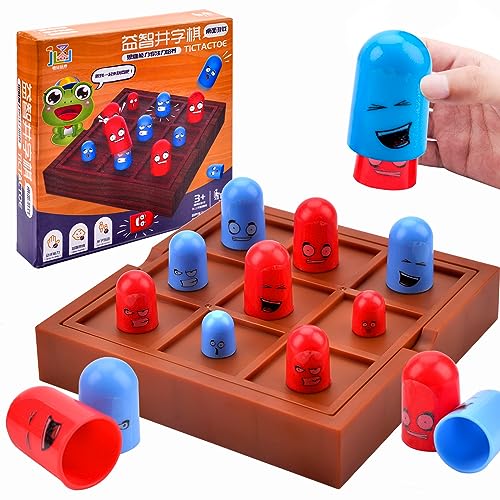FOHYLOY Tic Tac Toe-Spiel, Brettspiel Spielzeug, Lernbrettspiel Spielzeug, Interaktives Frühpädagogisches Spielzeug für Kinder (A) von FOHYLOY