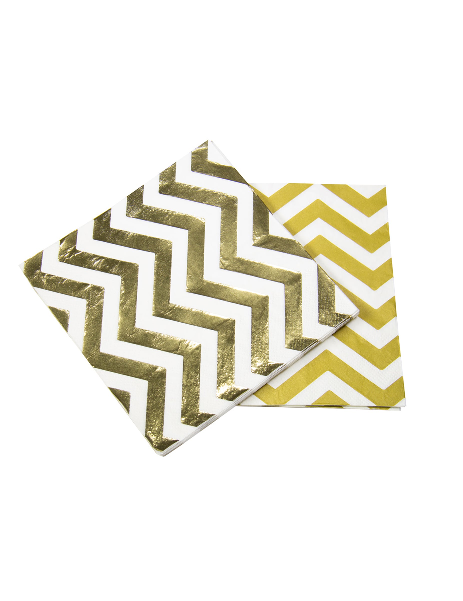 20 Goldene Chevron Papierservietten 33 x 33 cm Chic von FOLAT BV