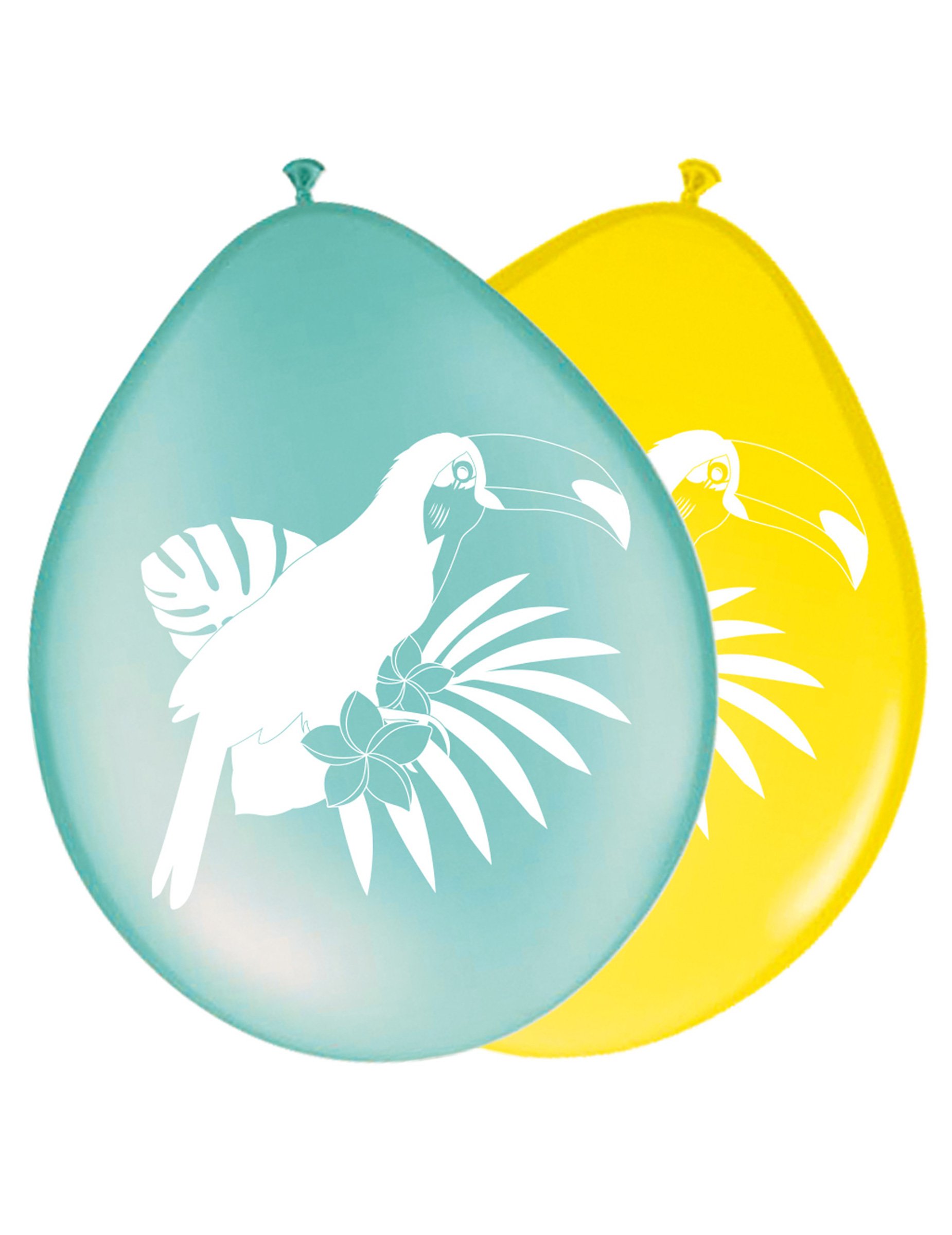 8 Latexballons Tukan gelb und blau 30 cm von FOLAT BV