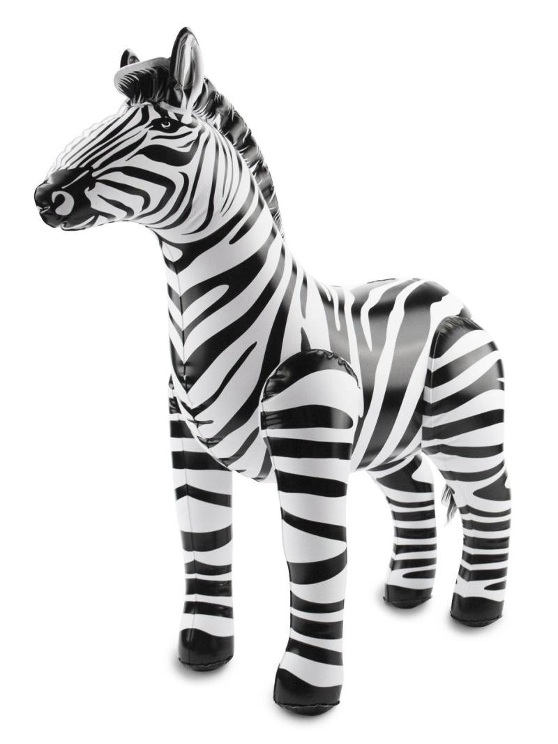 Aufblasbares Zebra Party-Deko schwarz-weiss 60x55x25cm von FOLAT BV