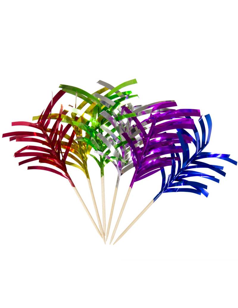Deko-Picker Cocktail-Deko Silvester-Deko 10 Stück bunt 10 cm von FOLAT BV