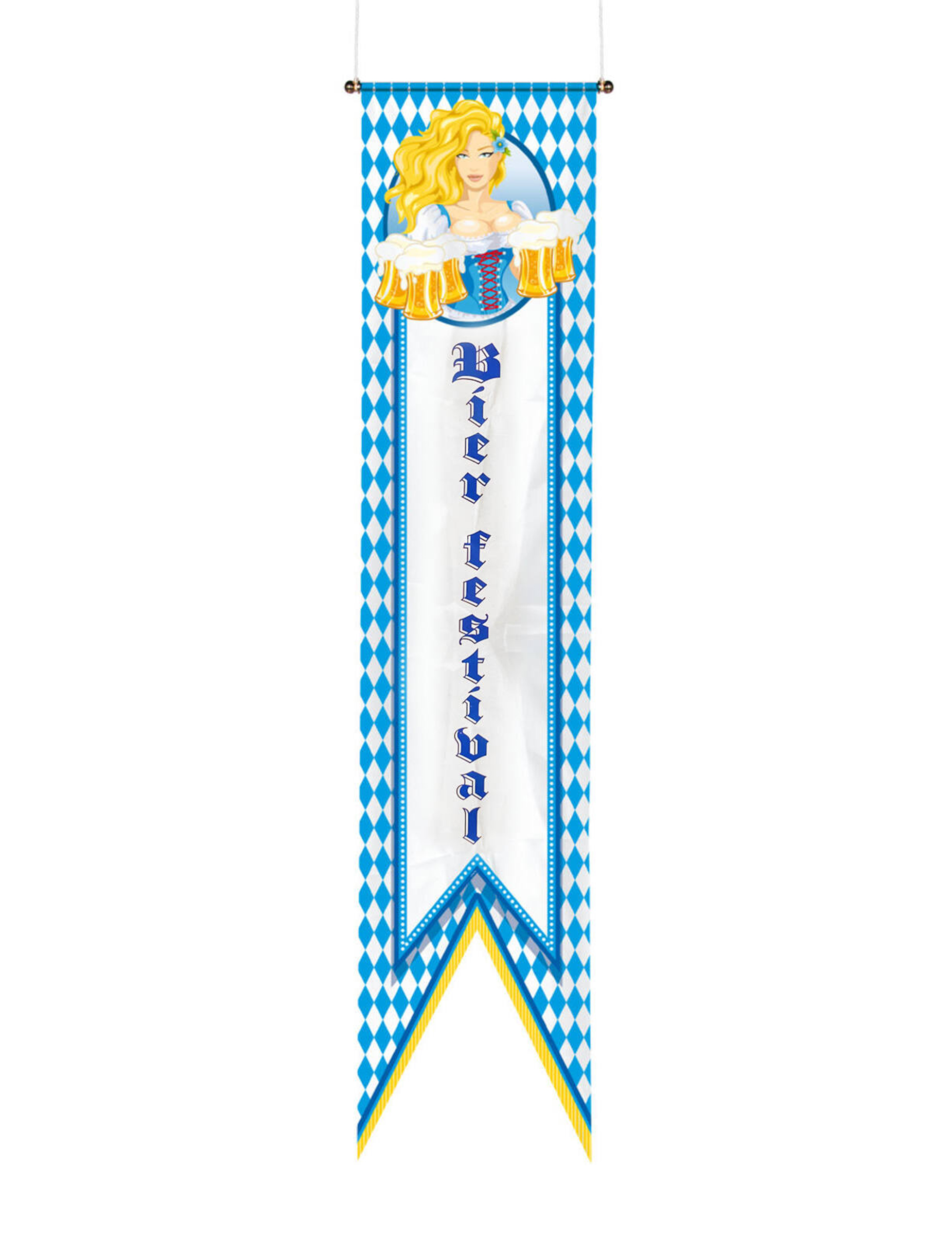 Oktoberfest Wimpel blau-weiss 40x180cm von FOLAT BV