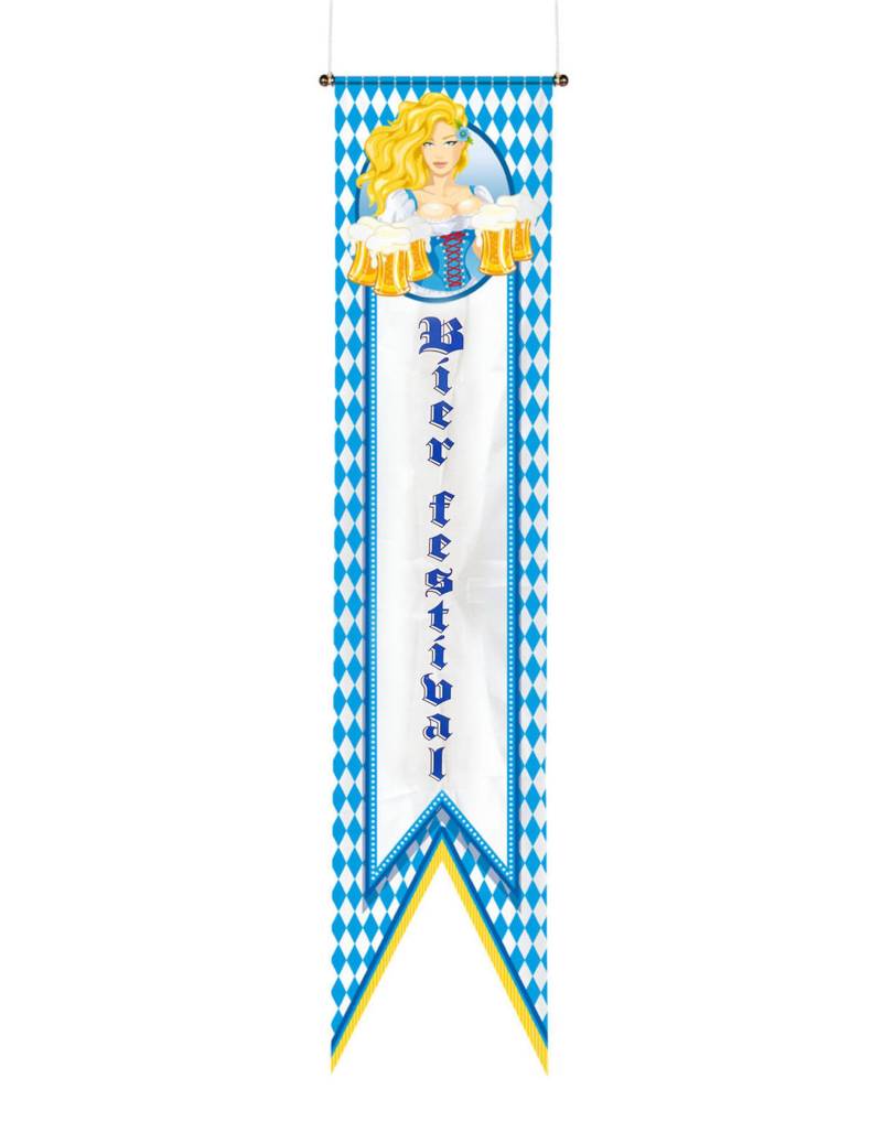 Oktoberfest Wimpel blau-weiss 40x180cm von FOLAT BV