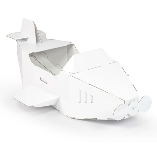 FOLDZILLA Flugzeug Kostüm 120 x 75 x 40 cm Spielzeug für Kinder Kinderkostüm für Fasching und Kindergeburtstag zum Umhängen Flieger Halloween Karneval - Weiß zum Bemalen und Bekleben FOLDZILLA Flugzeug Kostüm 120 x 75 x 40 cm Spielzeug für Kinder Kinderkostüm für Fasching und Kindergeburtstag zum Umhängen Flieger Halloween Karneval - Weiß zum Bemalen und Bekleben von FOLDZILLA