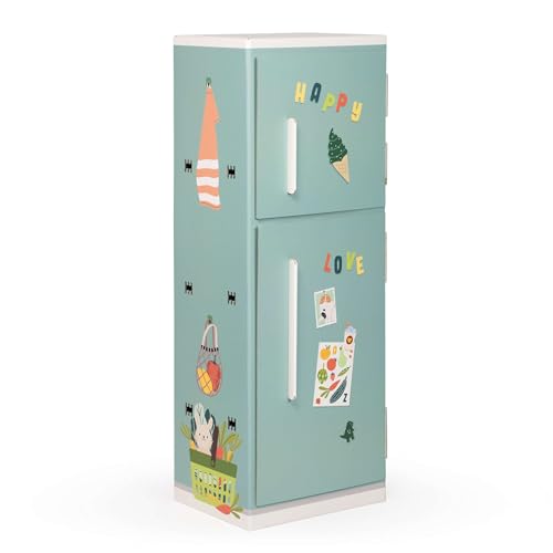 FOLDZILLA Kühlschrank für Kinderküche 110 x 41 x 33 cm Spielküche für Kinderzimmer aus Pappe - Lou von FOLDZILLA