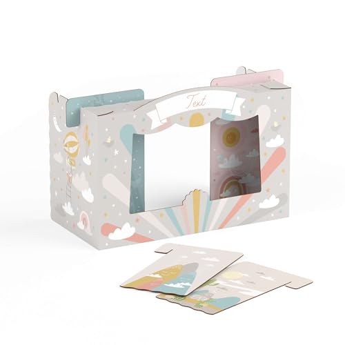 FOLDZILLA Tisch Puppentheater 47,3 x 75 x 38 cm aus Pappe Theater Karton - Kasperletheater inkl. Kulissen Miniregenbogen Wunschtext FOLDZILLA Tisch Puppentheater 47,3 x 75 x 38 cm aus Pappe Theater Karton - Kasperletheater inkl. Kulissen Miniregenbogen Wunschtext von FOLDZILLA