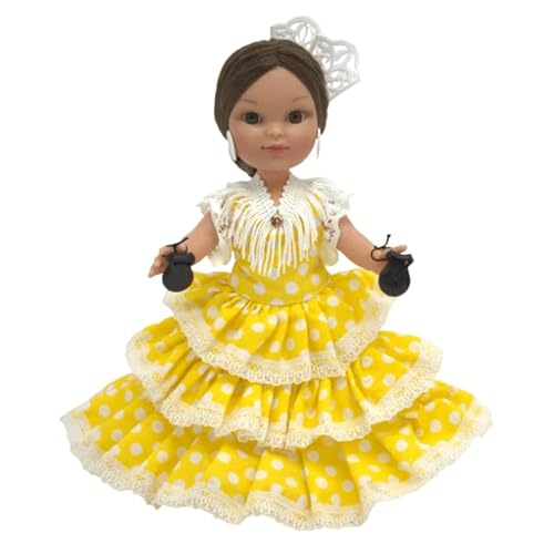 FOLK Andalusische Flamenca-Puppe, 23 cm, typisches Kleid mit Kamm, hergestellt in Spanien von FOLK