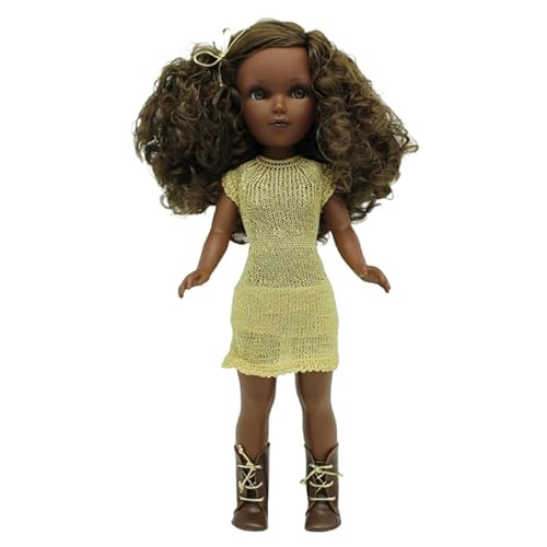 FOLK Mari's Mulatta Vidal Rojas Dolls Original 41 cm 100% Vinyl mit goldenem Kleid in limitierter Sonderausgabe von FOLK