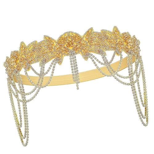 Elegantes Kristallblumenhaarband Für Weibliche Maskeradenparty Kopfbedeckungen Schimmernde Party Franse Hairband Für Die 1920er Jahre Party Haarschmuck Elegantes Kristallblumenhaarband Für Weibliche Maskeradenparty Kopfbedeckungen Schimmernde Party Franse Hairband Für Die 1920er Jahre Party Haarschmuck von FOLODA