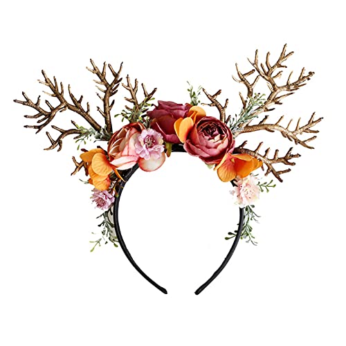 Erwachsene Neujahrsparty Weihnachtsgeweih Form Stirnband Festival Haar Hoop Für Partyaufführungen Unisex Kopfstück Weihnachten Stirnbänder Für Frauen Weihnachten Elch Horn Form Stirnbänder Kinder von FOLODA