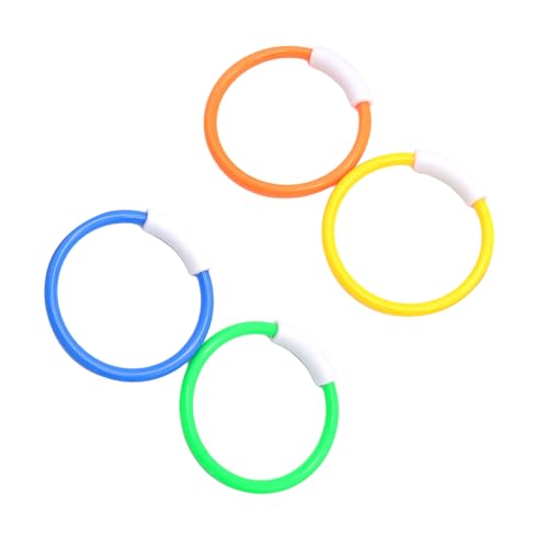 FOLODA 4PCS Unterwasser Trainingspool Tauchringe Schwimmbad Ringe Spielzeug Farbenfrohe Poolringe Tauchringe Pool Spielzeug Für Kinder Kindertauchen Spielzeug von FOLODA