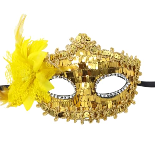 FOLODA Damen-Kostüm, Festival, Halloween, Maskerade, halbes Gesicht, Karneval, Ball, Party, Aufführungen, Maskerade, halbes Gesicht für Damen, Herren, Karneval, für Erwachsene, Halloween von FOLODA