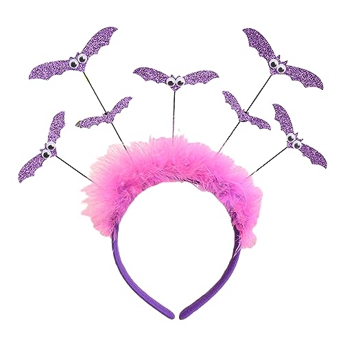 FOLODA Gothics Pailletten Bat Hairband Für Erwachsene Kinder Cosplay Party Kostüm Tag Des Todesschlags Kopfbedeckung Halloween Accessoires Festival Kopfbedeckung Halloween Party Accessoires von FOLODA